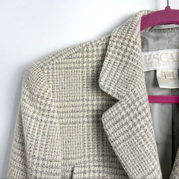 Escada Plaid Wool Blend Blazer - Picture 6 of 13